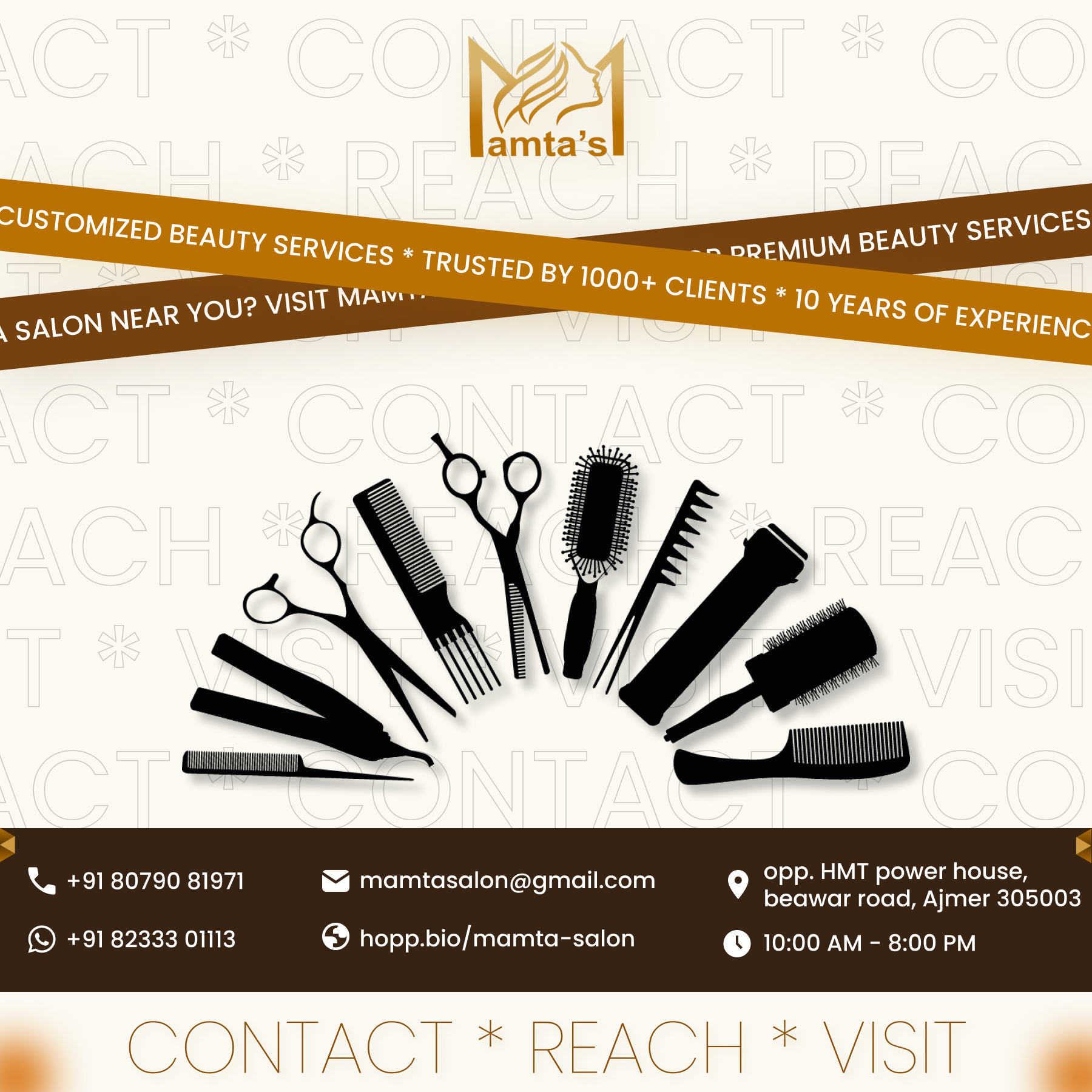 Creative Social Media Post Design for mamta salon